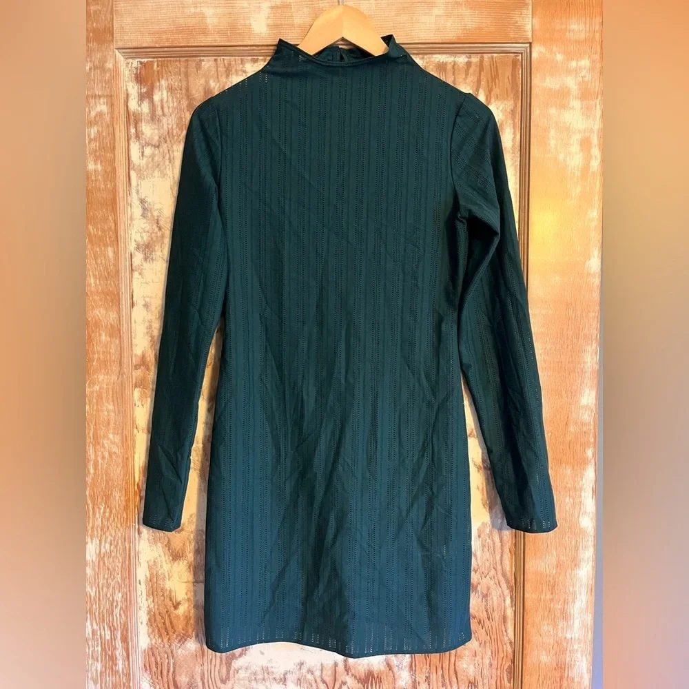 Alo Euphoria Long Sleeve Dress, Midnight Green - M - Picture 4 of 7